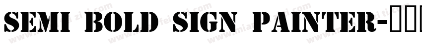 semi bold sign painter字体转换